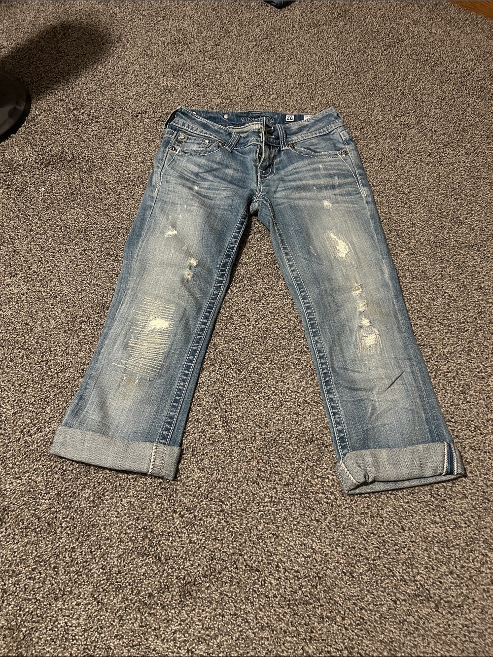 Miss Me Light Blue Distressed Boyfriend Jeans